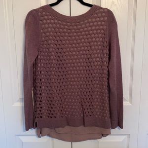 Purple sweater with underlay, S, The Limited, new condition